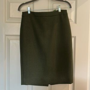 J.Crew Green Pencil Skirt Size 2